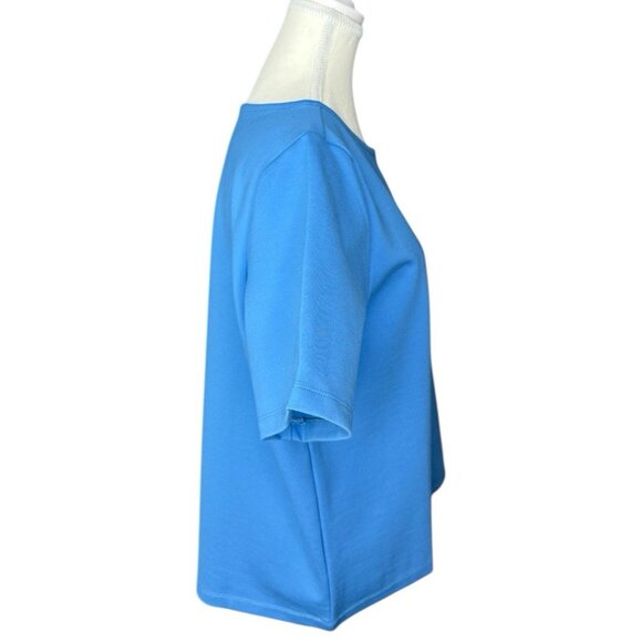 Betabrand Women’s NWT Tide Pool Boat Neck Short Sleeve Boxy Hi-Low Top L/C44 - Picture 2 of 12